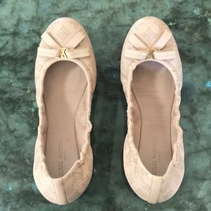 Millennial Pink Leather Louis Vuitton Ballet Flat